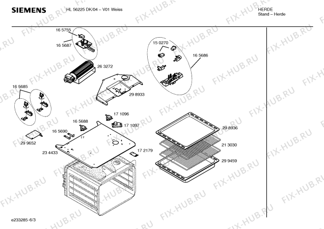 Схема №2 HL56225DK с изображением Инструкция по эксплуатации для электропечи Siemens 00523392
