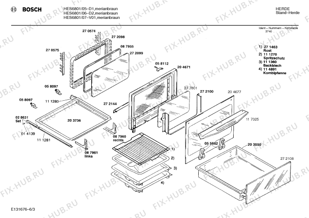Схема №1 HB79050 с изображением Модуль для плиты (духовки) Siemens 00093610