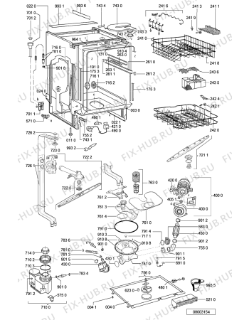 Схема №1 ADG 8340 IX с изображением Панель для посудомоечной машины Whirlpool 481245372181