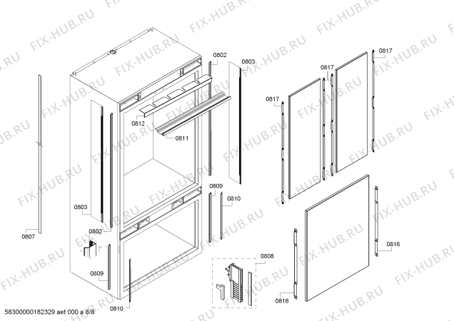 Схема №4 CI36BP01 с изображением Модуль управления для холодильника Siemens 11004211