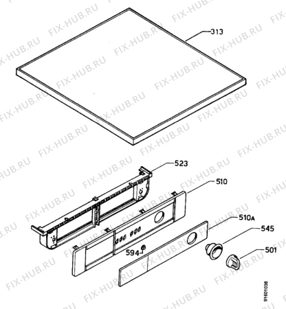 Взрыв-схема стиральной машины Faure LSI232W - Схема узла Decoration