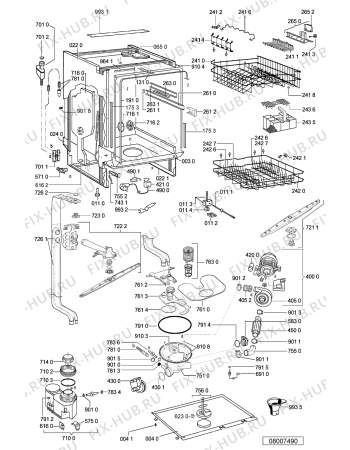 Схема №2 ADG 9427/1 с изображением Панель для посудомоечной машины Whirlpool 480140101294