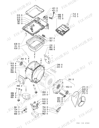 Схема №1 AWT 2466 с изображением Обшивка для стиральной машины Whirlpool 481245216961