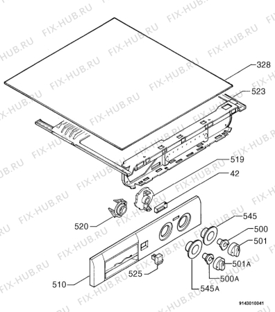 Взрыв-схема стиральной машины Zanussi FBU510 - Схема узла Command panel 037