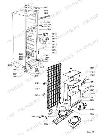 Схема №2 RBF 37/I с изображением Электрокомпрессор для холодильника Whirlpool 481236038709