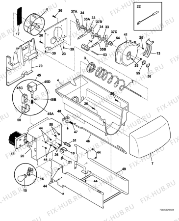 Взрыв-схема холодильника Electrolux ENL62981X4 - Схема узла Ice container