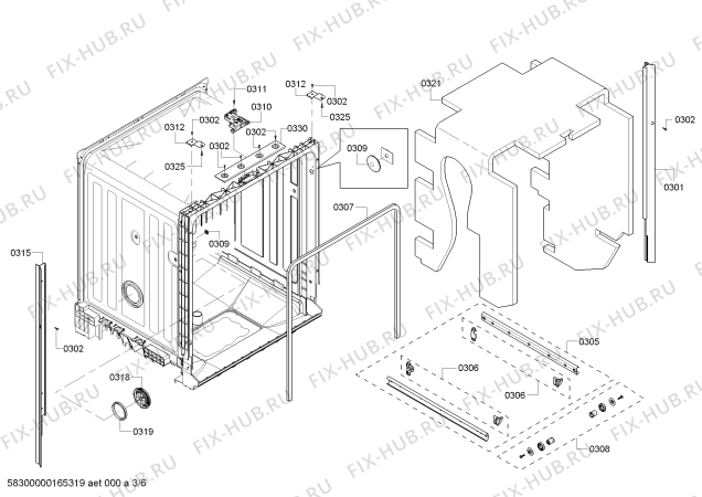 Схема №1 63013909013 Kenmore с изображением Внешняя дверь для посудомойки Bosch 00685911