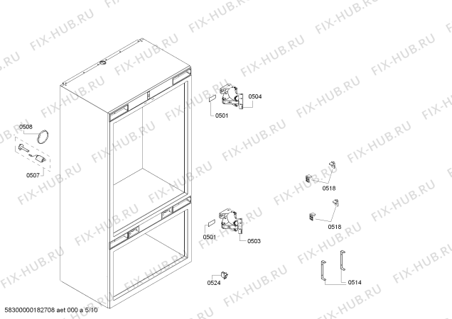 Схема №1 T30BB810SS с изображением Крепеж для холодильника Bosch 11012414