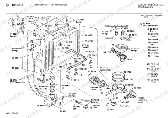 Схема №2 SMI4056CH с изображением Панель для посудомоечной машины Bosch 00286185