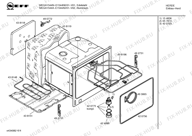 Схема №1 E1524A0 MEGA1524A с изображением Ручка выбора температуры для электропечи Bosch 00424429