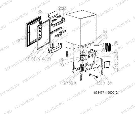 Схема №1 ARG646A (F091259) с изображением Руководство для холодильника Indesit C00354488