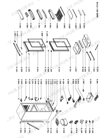 Схема №1 ARZ 807/H/AL с изображением Заглушка для холодильной камеры Whirlpool 481246228147