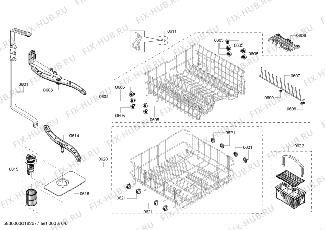 Схема №4 63013909013 Kenmore с изображением Кнопка для посудомойки Bosch 00619771