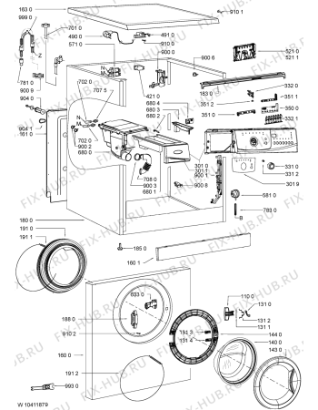 Схема №1 WAK 6000 с изображением Блок управления для стиральной машины Whirlpool 481074209816