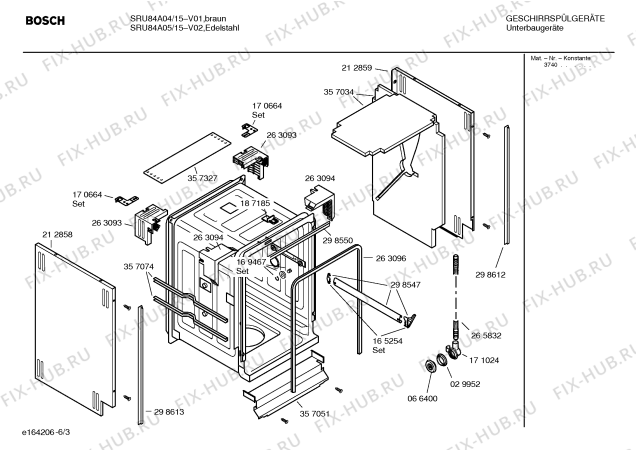 Схема №1 SRU84A04 Exclusiv с изображением Вкладыш в панель для посудомойки Bosch 00435651