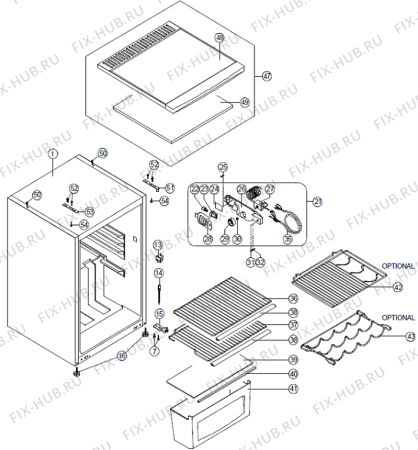 Схема №1 RT-4172 W (136295) с изображением Поверхность для холодильной камеры Gorenje 405135
