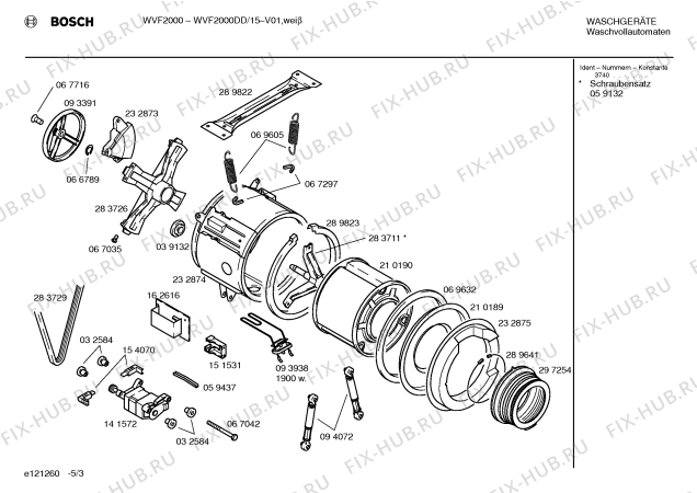 Схема №2 WVF2000DD с изображением Инструкция по эксплуатации для стиралки Bosch 00519775