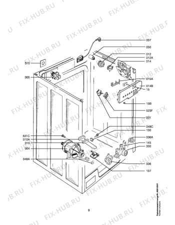 Взрыв-схема стиральной машины Aeg LAV74780-W - Схема узла Electrical equipment 268