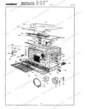 Схема №2 EB375910RK с изображением Панель для духового шкафа Bosch 00097453