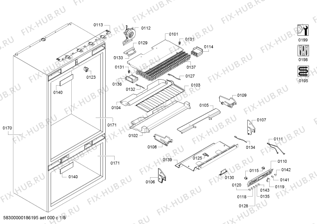 Схема №3 RB472301 Gaggenau с изображением Контейнер для овощей для холодильной камеры Bosch 00772493