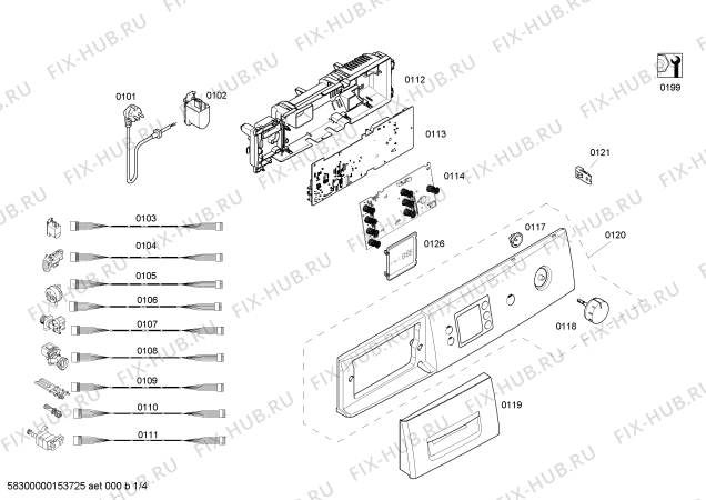 Схема №2 WAE22460AU с изображением Дисплей для стиралки Bosch 00641966