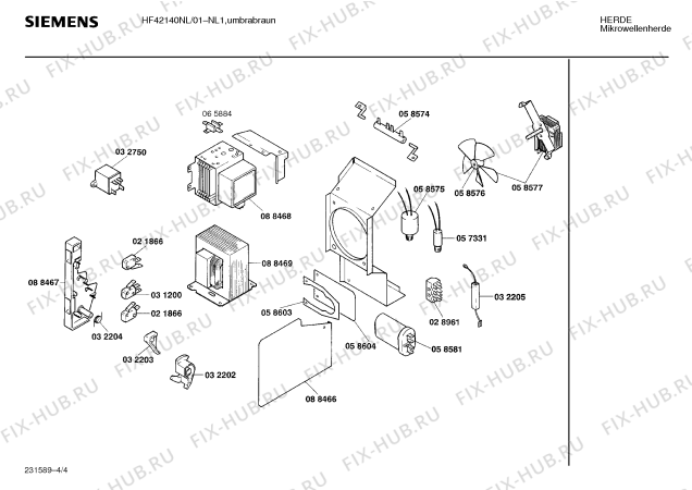 Схема №1 HF42120NL с изображением Инструкция по эксплуатации для микроволновой печи Siemens 00514876