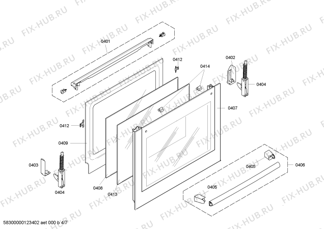 Схема №4 HL424200V с изображением Ручка конфорки для электропечи Siemens 00604430