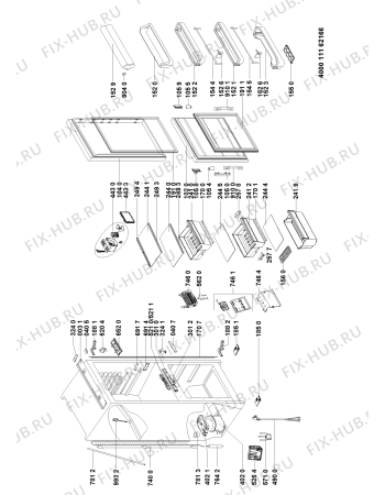 Схема №1 KBBX104EPA с изображением Кулер для холодильной камеры Whirlpool 481010770529