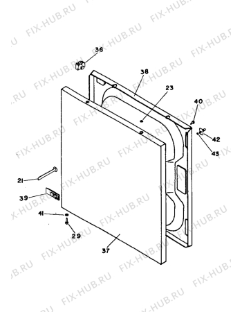 Взрыв-схема стиральной машины Electrolux EW860C - Схема узла Door 003