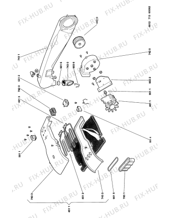 Схема №2 AWG 335/4 AWG 335-4 AWG 335-4 WP с изображением Кнопка, ручка переключения для стиралки Whirlpool 481941358939