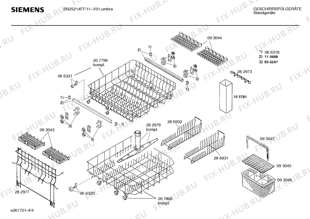 Схема №1 SN25214FF с изображением Панель для посудомойки Siemens 00287992