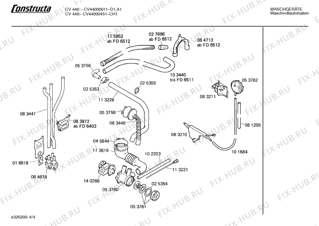 Взрыв-схема стиральной машины Constructa CV44000011 CV440 - Схема узла 04