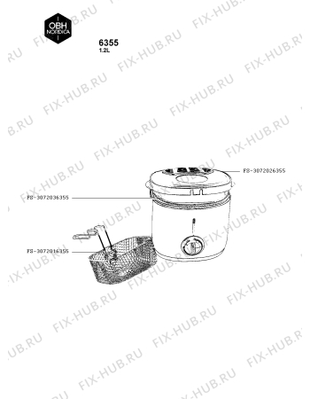 Схема №1 6355 с изображением Сосуд для электрофритюрницы Seb FS-3072036355