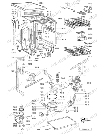 Схема №1 GSFS 5522 с изображением Обшивка для посудомоечной машины Whirlpool 481245373013