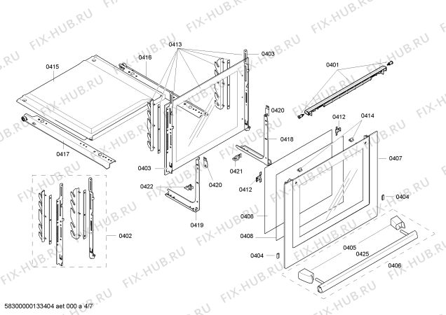 Схема №2 HLN444420V с изображением Панель управления для плиты (духовки) Bosch 00670018