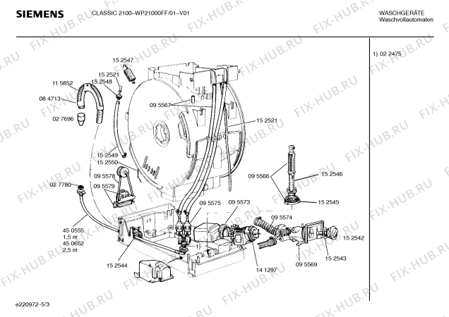 Взрыв-схема стиральной машины Siemens WP21000FF CLASSIC 2100 - Схема узла 03
