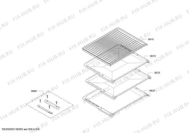 Взрыв-схема плиты (духовки) Siemens HB33BD540S - Схема узла 06