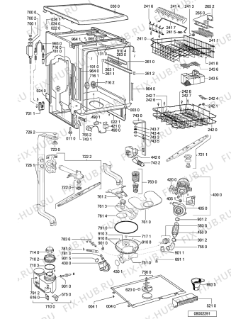 Схема №1 GSF 2984 WS с изображением Обшивка для посудомоечной машины Whirlpool 481245371267
