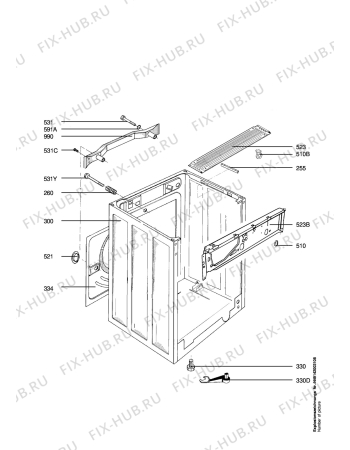 Взрыв-схема стиральной машины Aeg Electrolux LAV52680 - Схема узла Housing 001