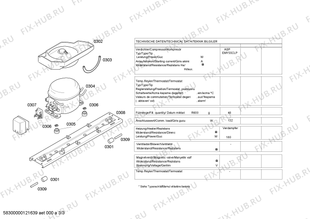 Схема №2 KGN33V00GB с изображением Дверь морозильной камеры для холодильника Bosch 00244351