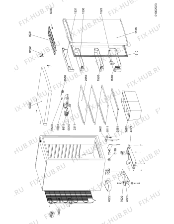 Схема №1 WMT552 W с изображением Труба для холодильника Whirlpool 481252648262