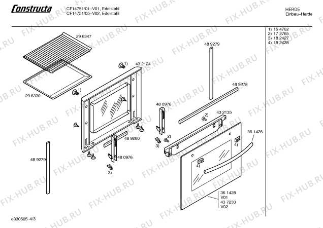 Схема №1 CF14751 с изображением Инструкция по эксплуатации для электропечи Bosch 00584546