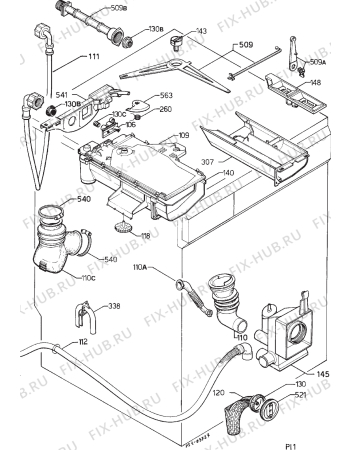 Взрыв-схема стиральной машины Electrolux EW1003W - Схема узла Hydraulic System 272