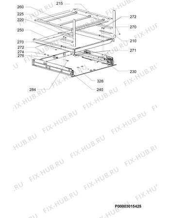 Взрыв-схема плиты (духовки) Aeg Electrolux E4105-7-M - Схема узла Floor