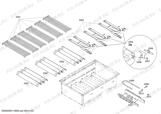 Схема №2 CGBD36RX с изображением Поднос для духового шкафа Bosch 00499939