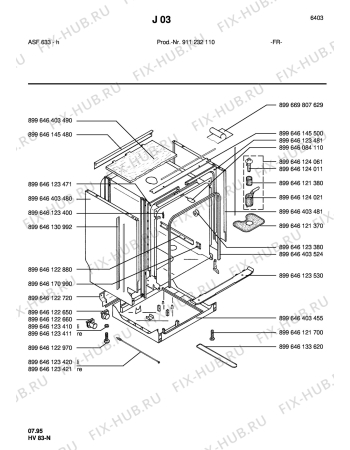 Взрыв-схема посудомоечной машины Arthur Martin ASF633HW - Схема узла Section2