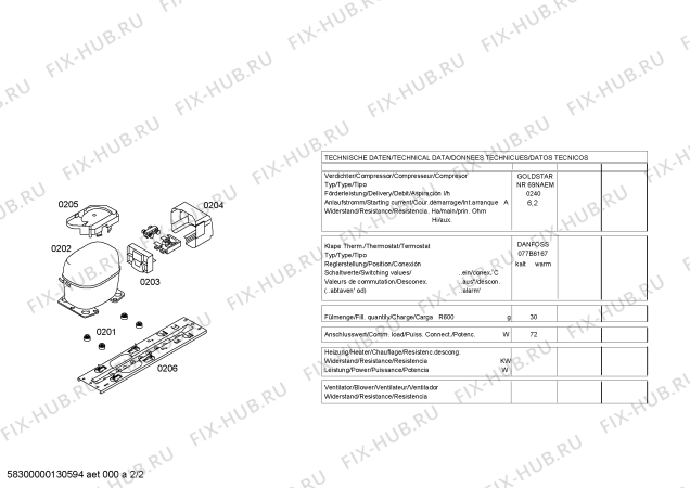 Взрыв-схема холодильника Siemens KT14LV21FF - Схема узла 02