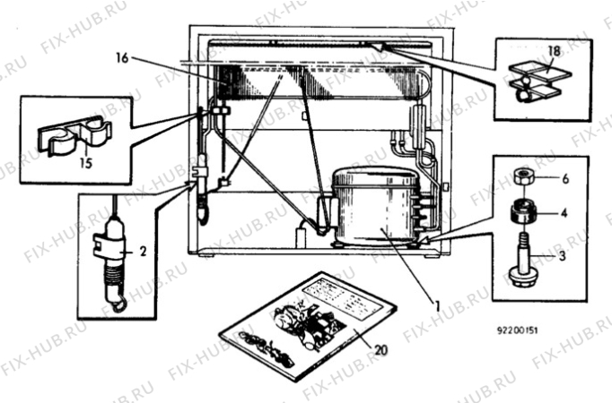 Взрыв-схема холодильника Elektro Helios FG353 - Схема узла C10 Cold, users manual