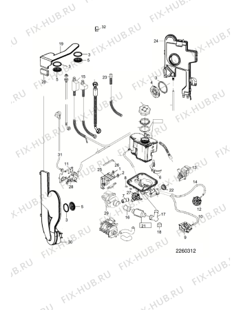Схема №1 LFDS3XL60HZ (F066332) с изображением Уплотнитель (прокладка) для посудомоечной машины Indesit C00288394