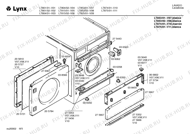 Схема №5 LT801 с изображением Панель для стиральной машины Bosch 00232429